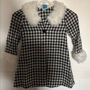 3pc Toddler Girls Dress/Coat/Hat